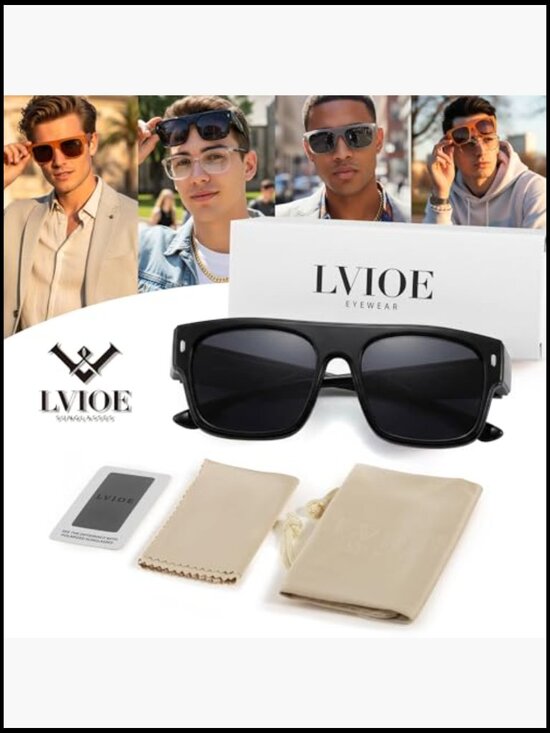 Polarized Fit Over Sunglasses Oversized Square UV Protection Amazon.com: LVIOE Polarized Fit Over Sunglasses for Women  main image 2